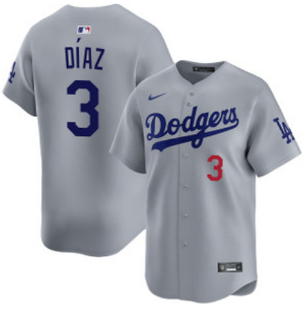 Los Angeles Dodgers #3 Edwin Diaz Royal Limited Stitched Baseball Jersey