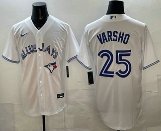 Toronto Blue Jays #25 Daulton Varsho White Cool Base Jersey