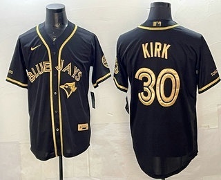 Toronto Blue Jays #30 Alejandro Kirk Black Gold Limited Stitched Jersey