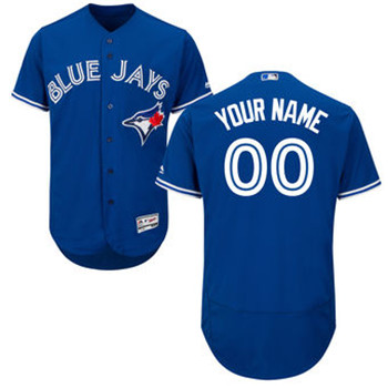 Toronto Blue Jays Majestic Flex Base Authentic Collection Blue Custom Jersey