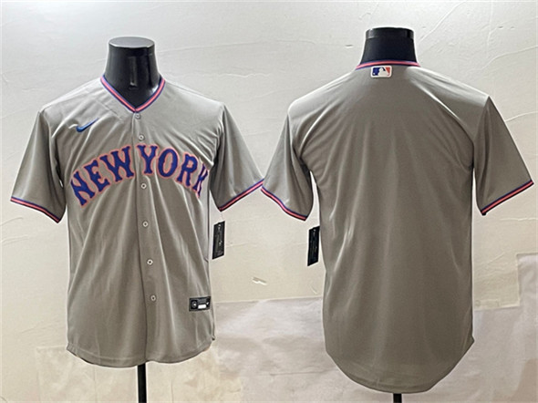 New York Mets Team Big Logo Gray 2025 Limited Stitched Baseball Jersey