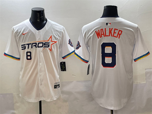 Houston Astros #8 Christian Walker White 2025 City Connect Limited Stitched Baseball Jersey