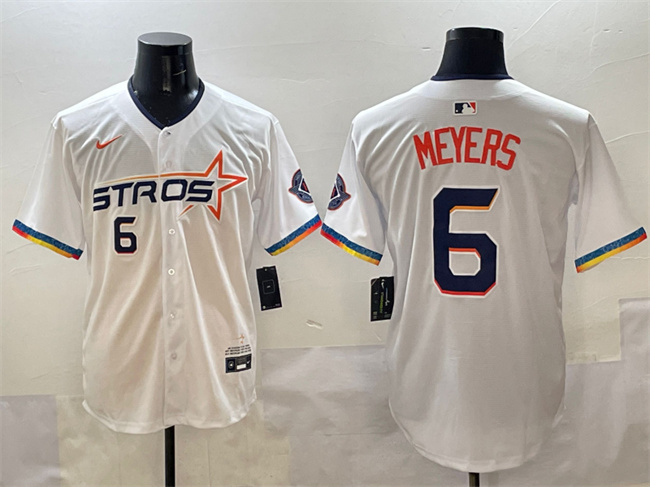 Houston Astros #6 Jake Meyers White 2025 City Connect Limited Stitched Baseball Jersey