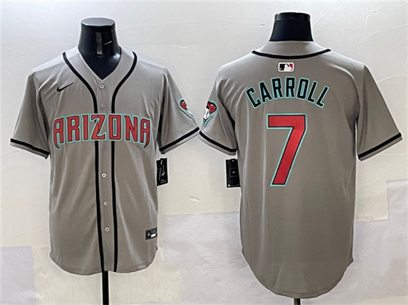 Arizona Diamondbacks #7 Corbin Carroll Gray Limited Stitched Baseball Jersey