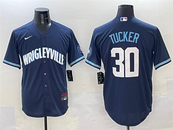 Chicago Cubs #30 Kyle Tucker Navy City Connect Stitched Baseball Jersey