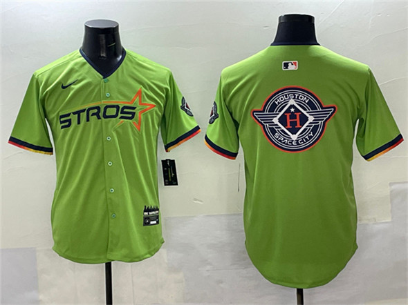 Houston Astros Team Big Logo Green 2025 City Connect Limited Stitched Baseball Jersey