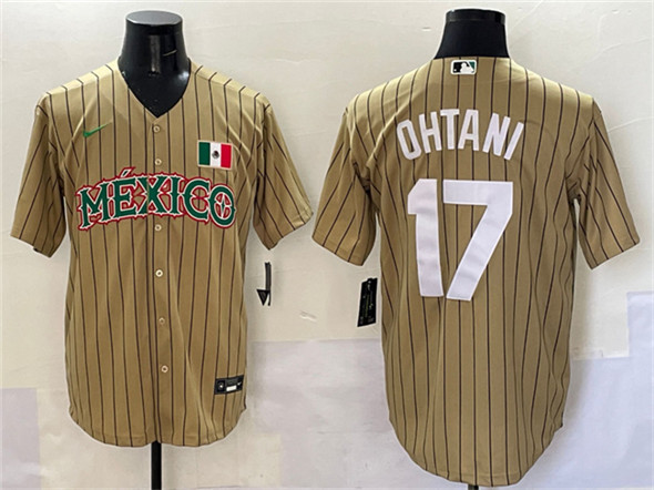 Mexico Baseball #17 Shohei Ohtani Tan 2023 World Baseball Classic Stitched Jersey