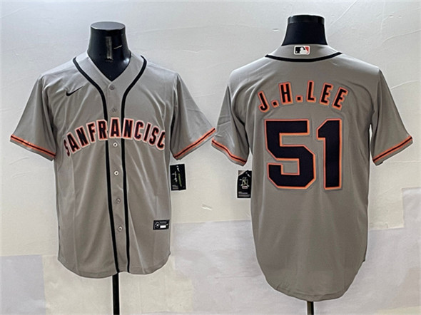 San Francisco Giants #51 Jung Hoo Lee Gray Cool Base Stitched Baseball Jersey