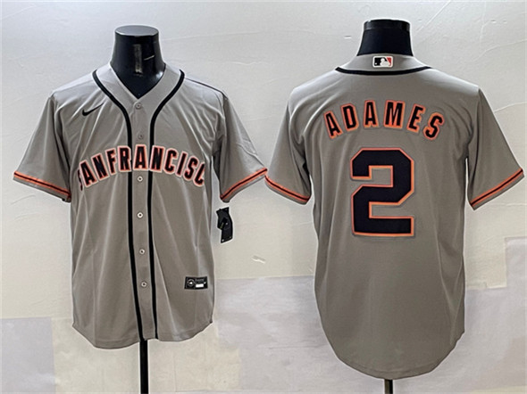 San Francisco Giants #2 Willy Adames Gray Cool Base Stitched Baseball Jersey