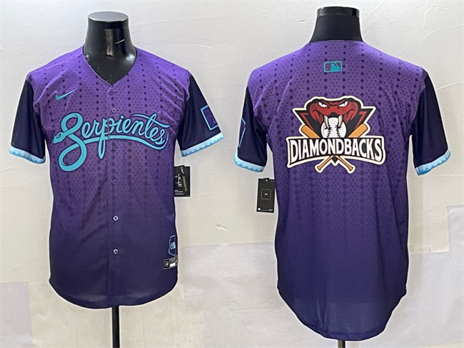 Arizona Diamondbacks Team Big Logo Purple 2025 City Connect Limited Stitched Baseball Jersey