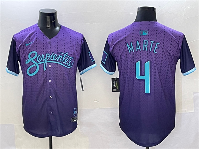 Arizona Diamondbacks #4 Ketel Marte Purple 2025 City Connect Limited Stitched Baseball Jersey