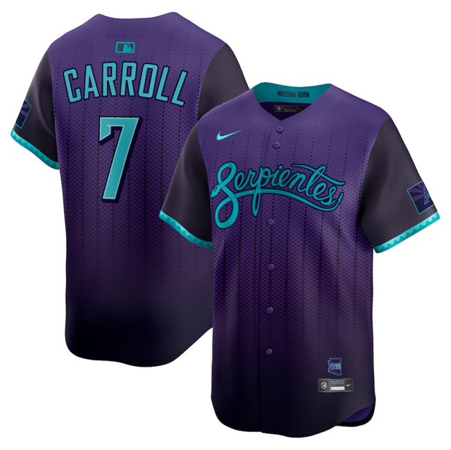 Arizona Diamondbacks #7 Corbin Carroll Purple 2025 City Connect Limited Stitched Baseball Jersey