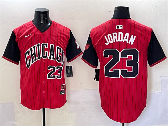 Chicago White Sox #23 Michael Jordan Red Black 2025 City Connect Limited Stitched Baseball Jersey