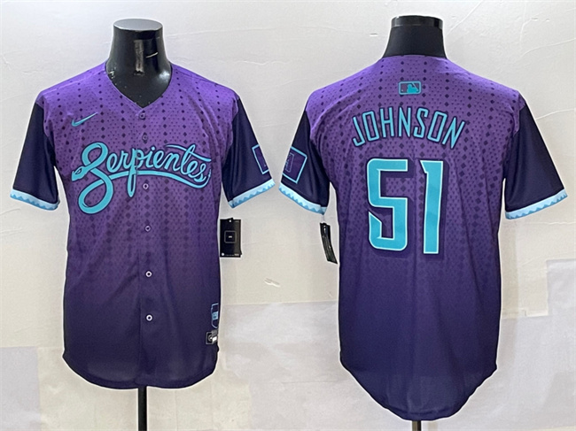Arizona Diamondbacks #51 Randy Johnson Purple 2025 City Connect Limited Stitched Baseball Jersey