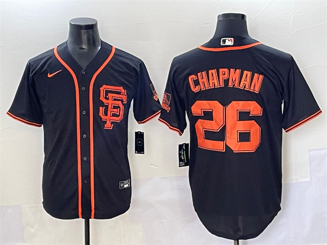 San Francisco Giants #26 Matt Chapman Black Cool Base Stitched Baseball Jersey
