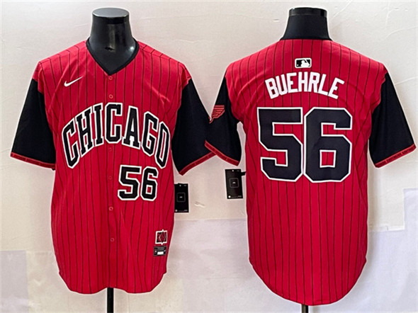 Chicago White Sox #56 Mark Buehrle Red Black 2025 City Connect Limited Stitched Baseball Jersey