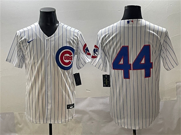 Chicago Cubs #44 Anthony Rizzo White Cool Base Stitched Baseball Jersey