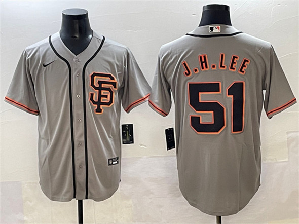 San Francisco Giants #51 Jung Hoo Lee Gray Cool Base Stitched Baseball Jersey