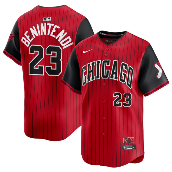Chicago White Sox #23 Andrew Benintendi Red Black 2025 City Connect Limited Stitched Baseball Jersey
