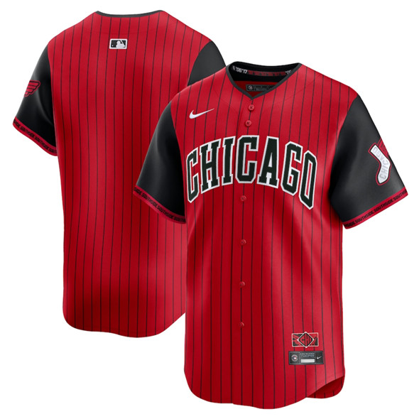 Chicago White Sox Blank Red Black 2025 City Connect Limited Stitched Baseball Jersey
