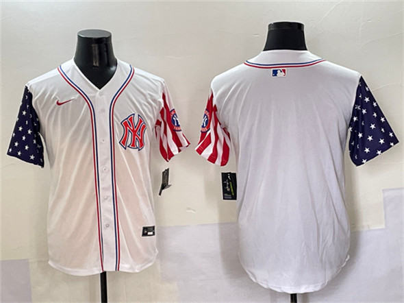 New York Yankees Blank White American Style Limited Stitched Baseball Jersey