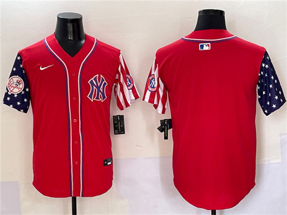 New York Yankees Blank Red American Style Limited Stitched Baseball Jersey