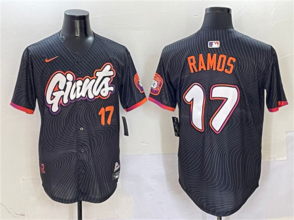 San Francisco Giants #17 Heliot Ramos Anthracite 2025 City Connect Limited Stitched Baseball Jersey
