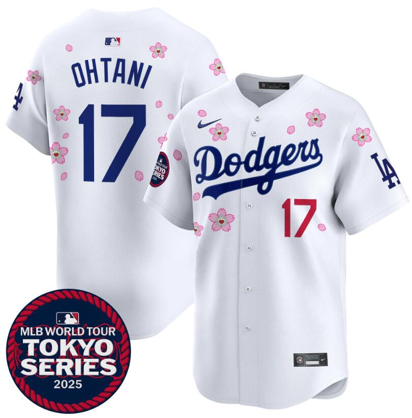 Los Angeles Dodgers #17 Shohei Ohtani White 2025 Tokyo Series Limited Stitched Baseball Jersey