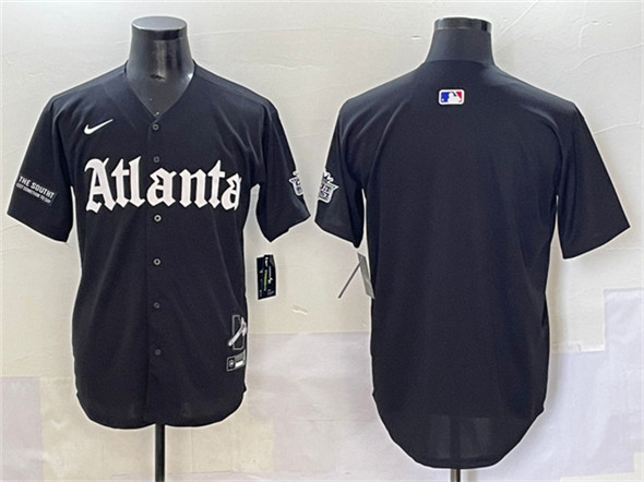 Atlanta Braves Blank Black Gothic South x Outkast Edition Vapor Limited Stitched Baseball Jersey