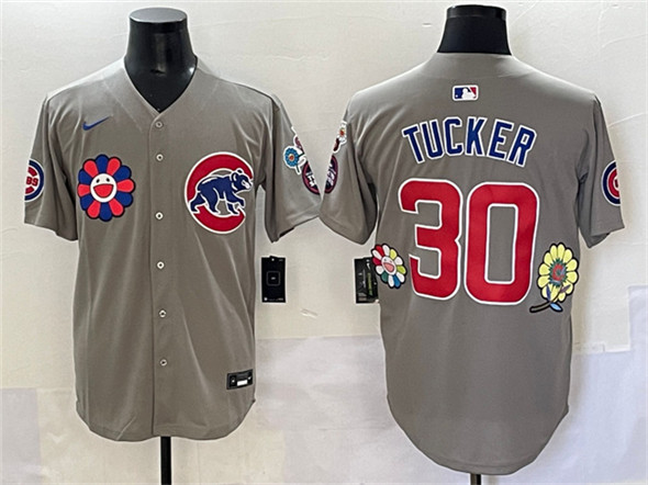 Chicago Cubs #30 Kyle Tucker Gray 2025 Tokyo Series Limited Stitched Baseball Jersey