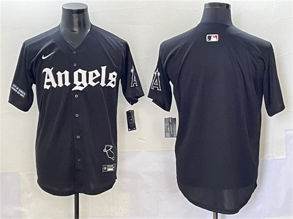 Los Angeles Angels Blank Black 'Gothic Halo Edition' Vapor Limited Stitched Baseball Jersey