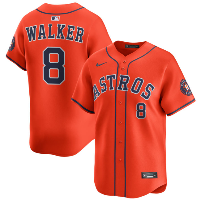Houston Astros #8 Christian Walker Orange 2025 Alternate Limited Stitched Baseball Jersey