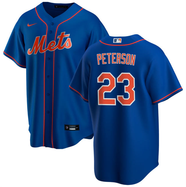 New York Mets ##23 David Peterson Royal Cool Base Stitched Baseball Jersey
