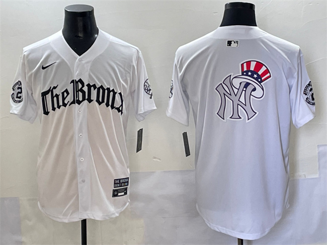 New York Yankees Team Big Logo White 'Gothic Legacy Edition' Vapor Premier Limited Stitched Baseball Jersey