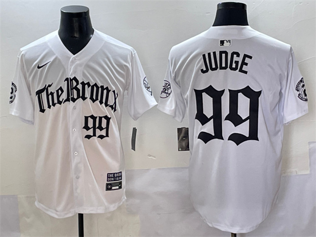 New York Yankees #99 Aaron Judge White 'Gothic Legacy Edition' Vapor Premier Limited Stitched Baseball Jersey