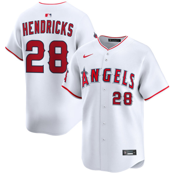 Los Angeles Angels #28 Kyle Hendricks White 2024 Home Limited Stitched Baseball Jersey