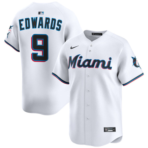 Miami Marlins #9 Xavier Edwards White 2024 Home Limited Stitched Baseball Jersey