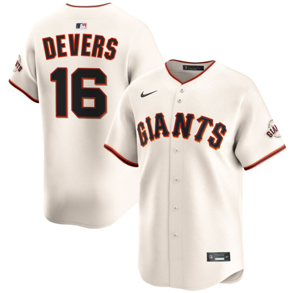 San Francisco Giants #16 Rafael Devers Cream 2024 Home Limited Stitched Baseball Jersey
