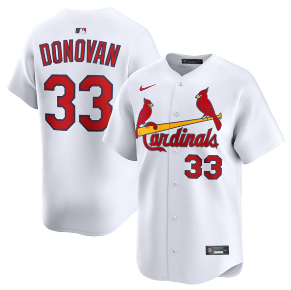 St. Louis Cardinals #33 Brendan Donovan White Home Limited Stitched Baseball Jersey