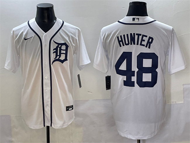 Detroit Tigers #48 Brant Hurter White Cool Base Stitched Baseball Jersey