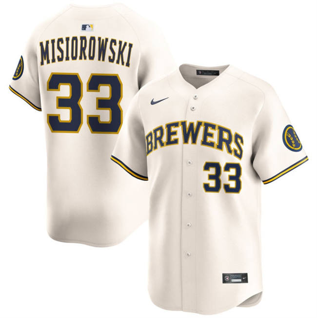 Milwaukee Brewers #33 Jacob Misiorowski Cream 2025 Limited Stitched Baseball Jersey