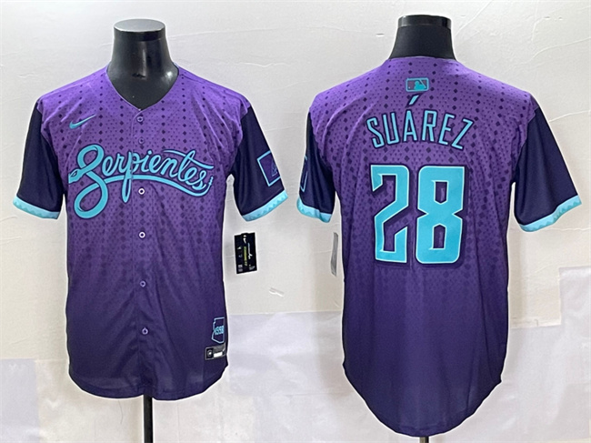 Arizona Diamondbacks #28 Eugenio Suarez Purple 2025 City Connect Limited Stitched Baseball Jersey
