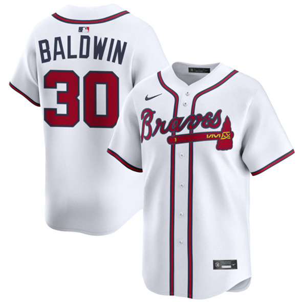 Atlanta Braves #30 Drake Baldwin White 2025 Home Limited Stitched Baseball Jersey