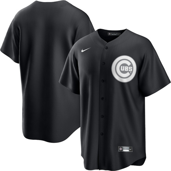 Chicago Cubs Blank Black Lights Out Limited Stitched Baseball Jersey