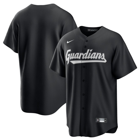 Cleveland Guardians Blank Black Lights Out Limited Stitched Baseball Jersey
