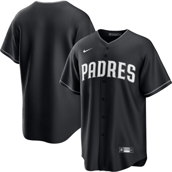 San Diego Padres Blank Black Lights Out Limited Stitched Baseball Jersey