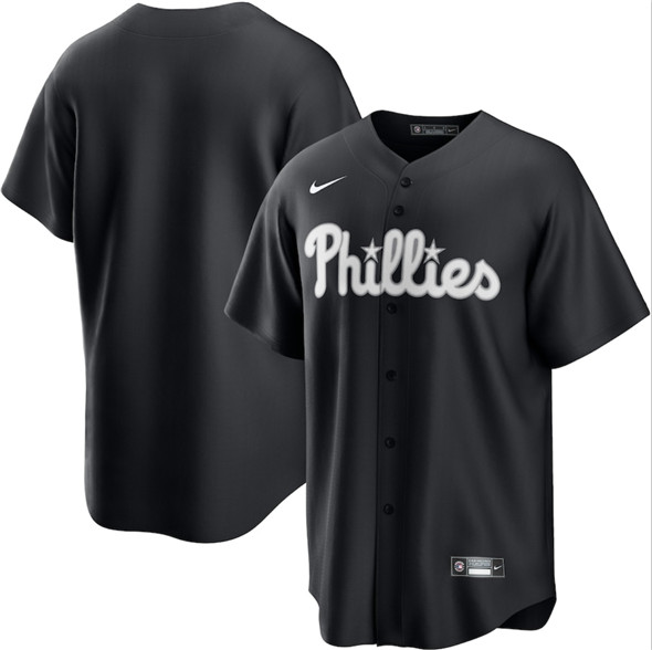 Philadelphia Phillies Blank Black Lights Out Limited Stitched Baseball Jersey