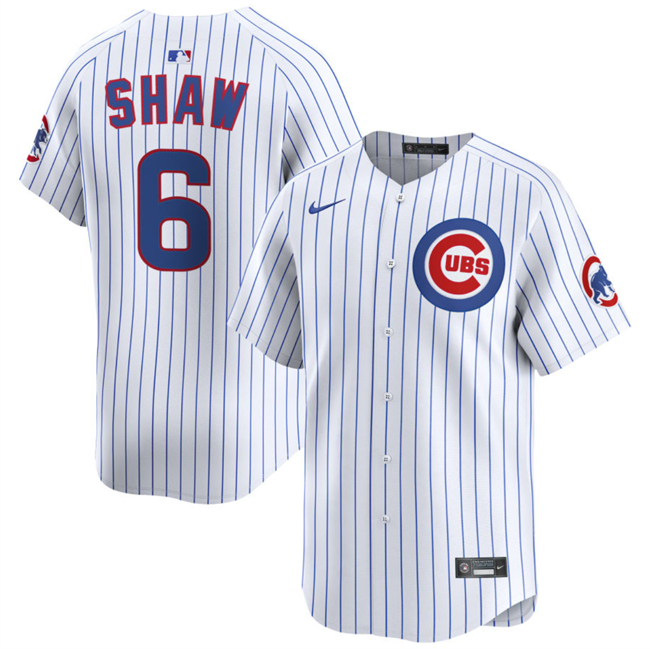 Chicago Cubs #6 Matt Shaw White Home Limited Stitched Baseball Jersey