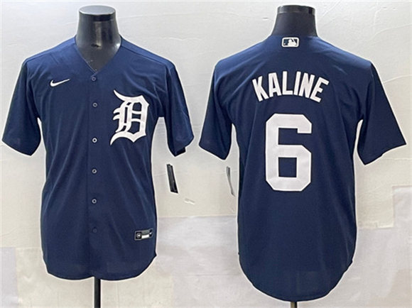 Detroit Tigers #6 Al Kaline Navy Cool Base Stitched Baseball Jersey