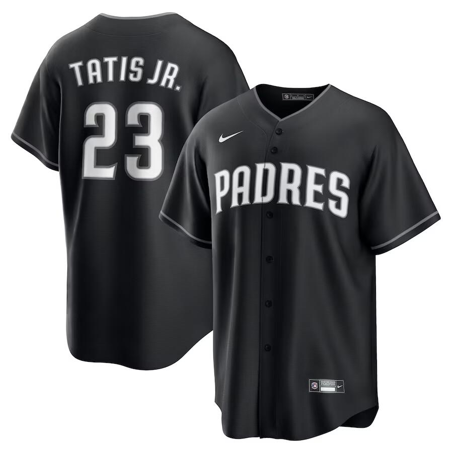 San Diego Padres #23 Fernando Tatis Jr. Black Limited Stitched Baseball Jersey